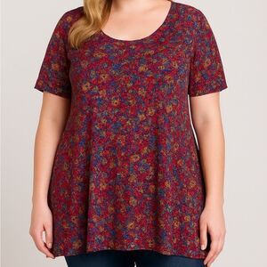 Lularoe Floral Print Tunic Top XL